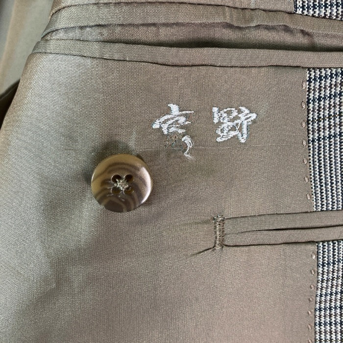 BURBERRYS バーバリーズ ウール シルク テーラードジャケット チェック グレー size165AB4 瑞穂店