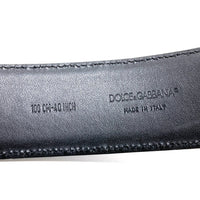 DOLCE&GABBANA ドルチェアンドガッバーナ DGバックル レザーベルト ブラック Size 100cm-40インチ 瑞穂店