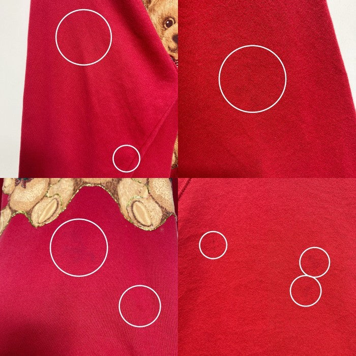 JERZEES ジャージーズ USA製 テディベア プリント スウェットトレーナー レッド sizeXL 瑞穂店