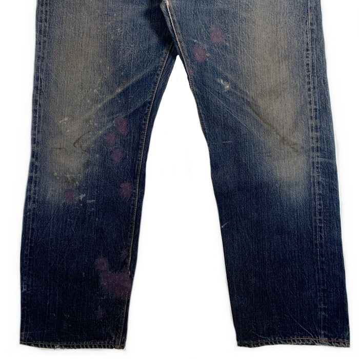 60's LEVI'S リーバイス 501 BIG E テーパードデニムパンツ インディゴ 両面タブ Size 実寸 33×28 福生店