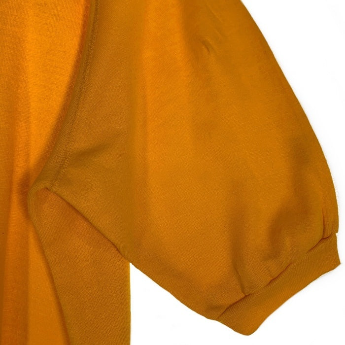 60's ラグランスリーブ ショートスリーブスウェットトレーナー イエロー 無地 半袖 Size L 相当 福生店