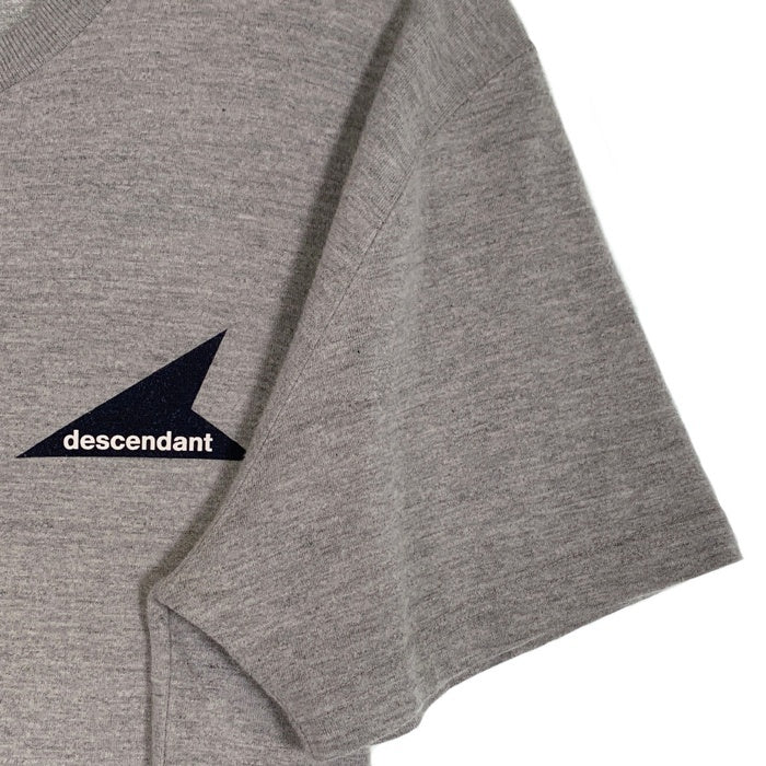 DESCENDANT ディセンダント クルーネック プリント Tシャツ グレー Size 3 福生店