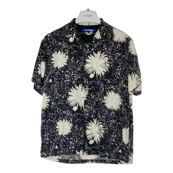 JUNYA WATANABE COMME des GARCONS MAN ジュンヤワタナベ コムデギャルソンマン WS-B016 AD2016 キュプラ×レーヨン 猫目ボタン オープンカラー アロハシャツ ブラック sizeXS 瑞穂店