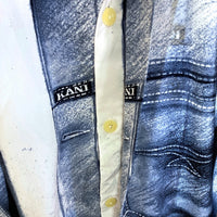 KARL KANI カールカナイ 総柄 オープンカラーシャツ ホワイト×ネイビー sizeL 瑞穂店
