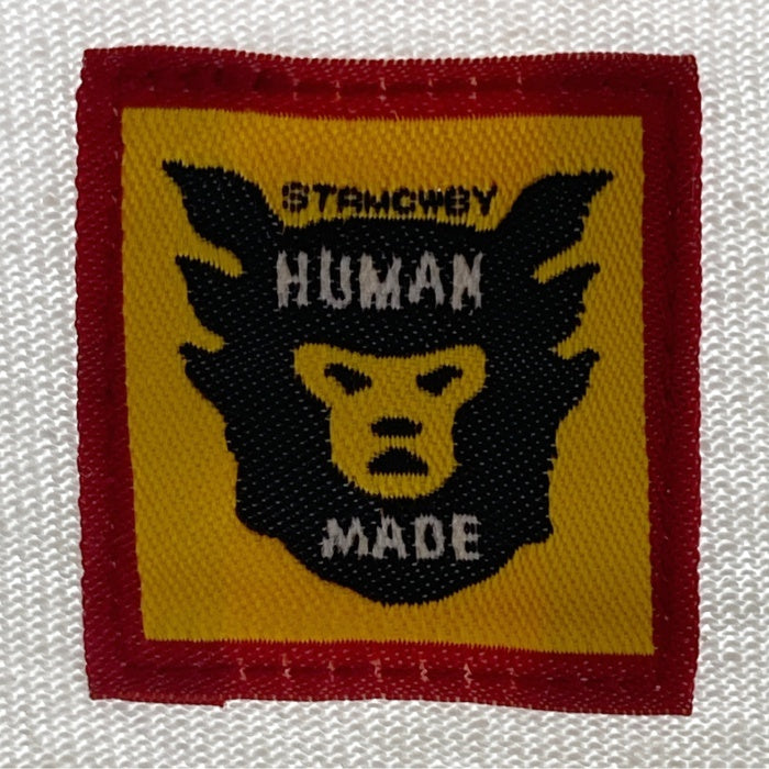HUMAN MADE ヒューマンメイド センターロゴ ハートプリント デイリー 2023/3/4 ロンT ホワイト sizeS 瑞穂店