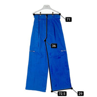 MAISON SPECIAL メゾンスペシャル 21222465103 Belted Yoke Wide Pants ベルテッドスラッシュワイドパンツ ブルー size38 瑞穂店