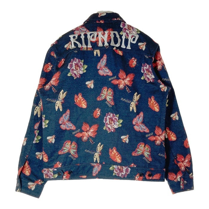 RIPNDIP リップンディップ Monarch Butterfly Jacket  デニムジャケット ネイビー SizeXL 瑞穂店