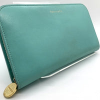 TIFFANY&Co. ティファニー ラウンドファスナー レザーウォレット 長財布 ティファニーブルー 福生店