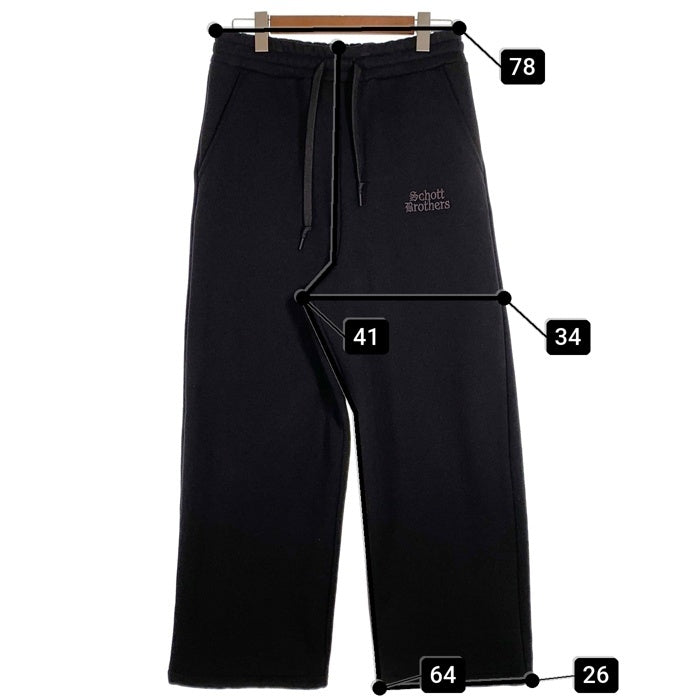 Schott ショット B.S.SWEAT PANTS ブラックシープ スウェットパンツ 刺繡 ブラック 782-5210016 Size M 福生店