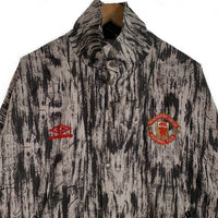 90's UMBRO アンブロ Manchester United マンチェスターユナイテッド ジップアップジャケット 刺繡  モノクロ ポリエステル Size XL 福生店