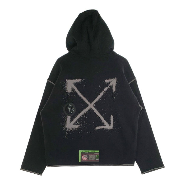 NIKE ナイキ OFF-WHITE オフホワイト M Nrg Ru Hoodie バックスプレーアロープリントパーカー フーディー ブラック CN5640-010 Size L 福生店