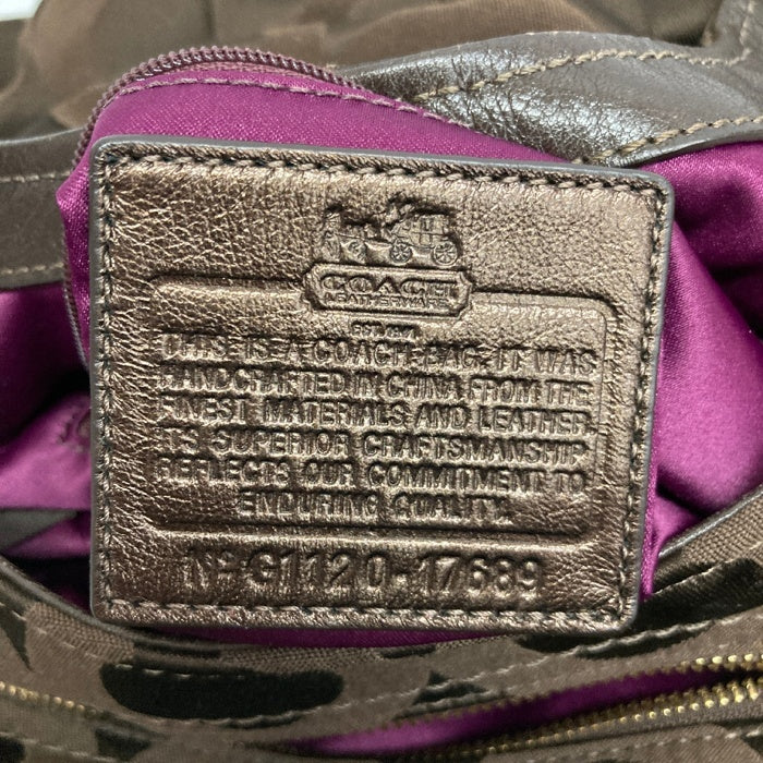 COACH コーチ 17689 マディソンオプアート サテンマギー トートバッグ ブラウン 瑞穂店