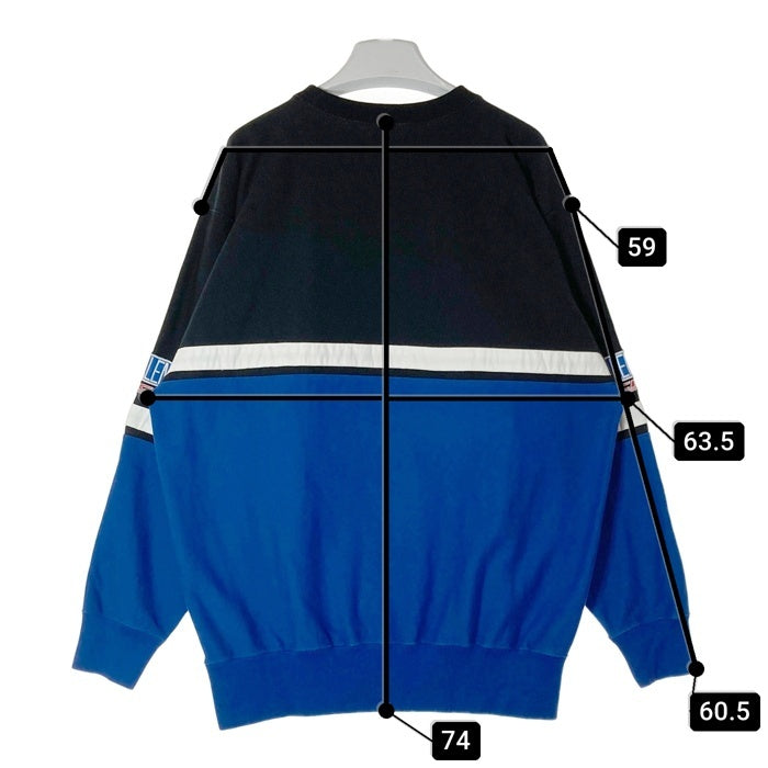 CHALLENGER チャレンジャー CMC RACING SWEAT レーシング スウェットトレーナー ブラック×ブルー sizeL 瑞穂店