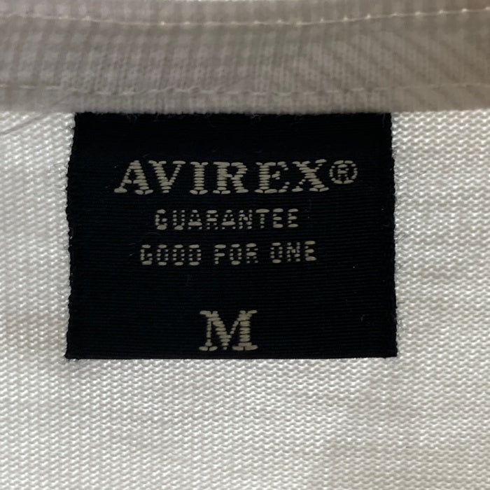 AVIREX アヴィレックス 6193344 刺繍 Tシャツ ホワイト sizeM 瑞穂店