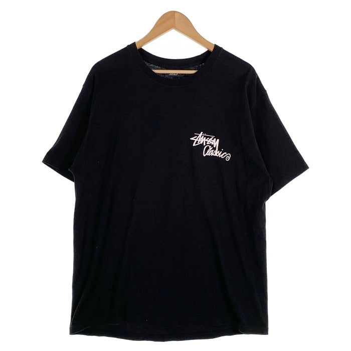STUSSY ステューシー Classic A GO GO ローマの休日 バックプリント Tシャツ ブラック メキシコ製 Size L 福生店
