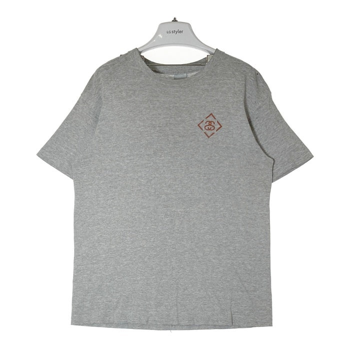 STUSSY ステューシー 銀タグ USA製 シングルステッチ サッカーチーム グラフィック Tシャツ グレー sizeM 瑞穂店