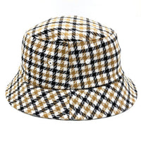 STUSSY ステューシー 132963 Big Logo Check Plaid Bucket Hat ロゴ刺繍 チェック バケットハット ベージュ sizeL/XL 瑞穂店