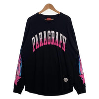 Paragraph パラグラフ アーチファイヤーロゴプリント ロングスリーブTシャツ ブラック Size 1 福生店