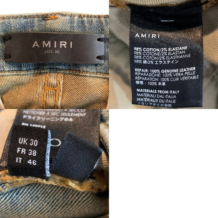 AMIRI アミリ デニム スキニー カーゴパンツ インディゴ USED/ダメージリペア加工 Size 30 福生店