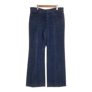 70's ブランド不明 コーデュロイパンツ ネイビー アルミTALON Size w90cm 福生店