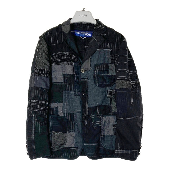 JUNYA WATANABE COMME des GARCONS MAN ジュンヤワタナベ コムデギャルソンマン WG-J022 AD2020 3つボタン パッチワーク ジャケット ブラック sizeS 瑞穂店