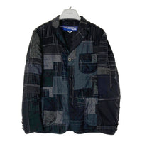 JUNYA WATANABE COMME des GARCONS MAN ジュンヤワタナベ コムデギャルソンマン WG-J022 AD2020 3つボタン パッチワーク ジャケット ブラック sizeS 瑞穂店