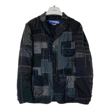 JUNYA WATANABE COMME des GARCONS MAN ジュンヤワタナベ コムデギャルソンマン WG-J022 AD2020 3つボタン パッチワーク ジャケット ブラック sizeS 瑞穂店