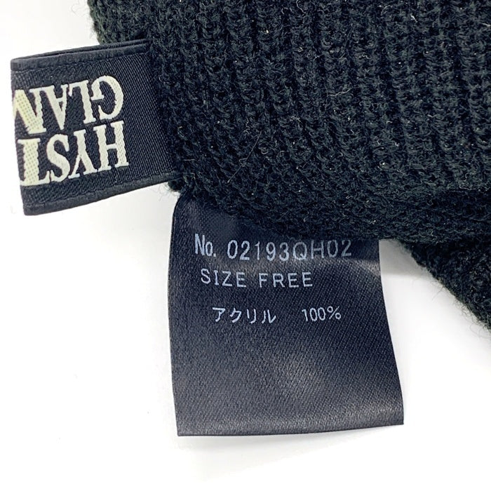 HYSTERIC GLAMOUR ヒステリックグラマー ロゴ刺繡 ビーニー アクリルニットキャップ ブラック 02193QH02 福生店