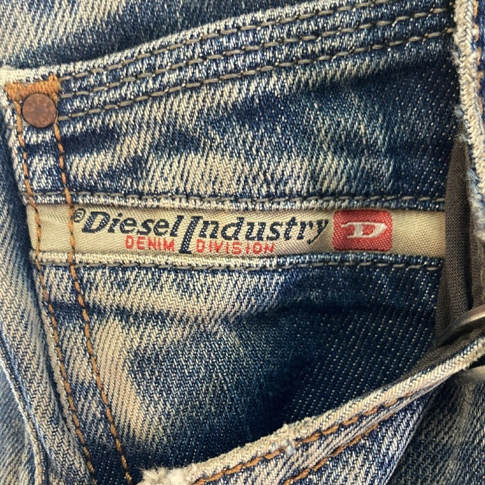 DIESEL ディーゼル KROOLEY デニムスウェットパンツ クラッシュリペア加工 インディゴ sizezW32 瑞穂店