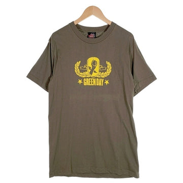 00's GREEN DAY グリーンデイ American Idiot プリントTシャツ オリーブ SHOOT Size L 福生店