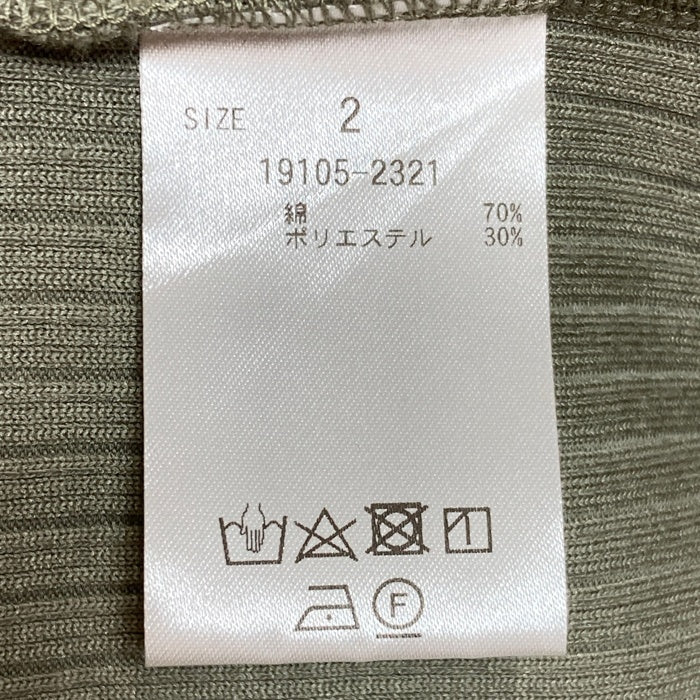 CLANE クラネ レイヤード リブロングTシャツ グリーン size2 瑞穂店