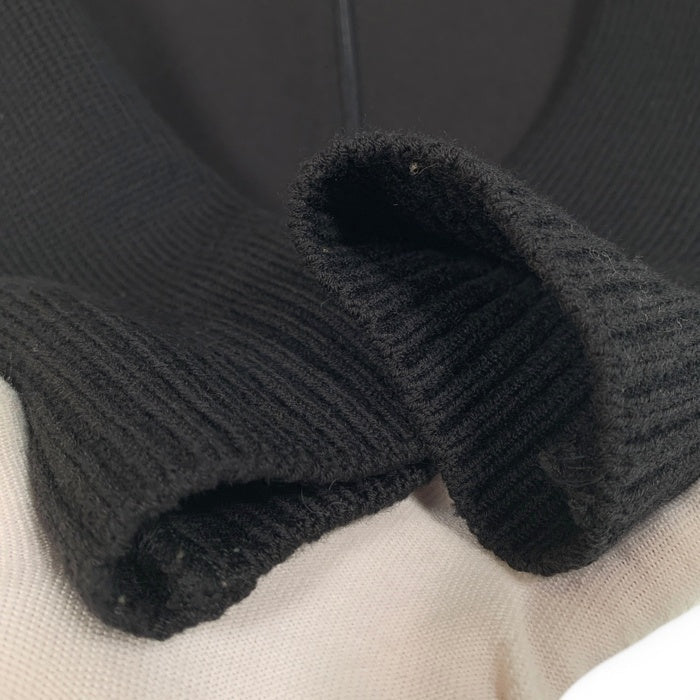 PRADA プラダ ナイロン ウール切替 ドライバーズニット ジップアップジャケット ブラック イタリア製 Size M 福生店