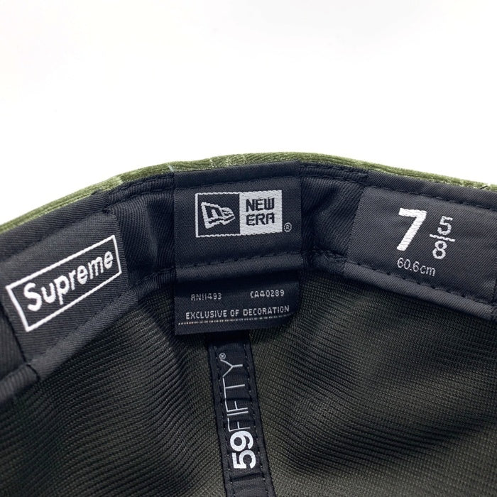 SUPREME シュプリーム 22AW New Era ニューエラ 59FIFTY Velour Box Logo ベロアボックスロゴ ベースボールキャップ グリーン Size 7 5/8 (60.6cm) 福生店