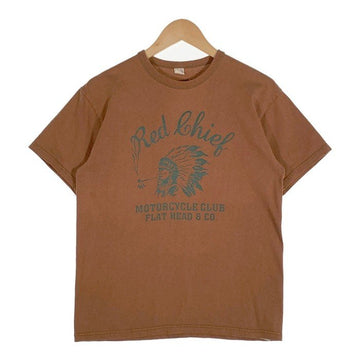 GLORY PARK グローリーパーク Red Chief プリントTシャツ ブラウン フラットヘッド Size 40 福生店