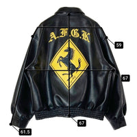 A FEW GOOD KIDS アフューグッドキッズ フェイクレザー スナップボタン ジャケット ブラック sizeM 瑞穂店