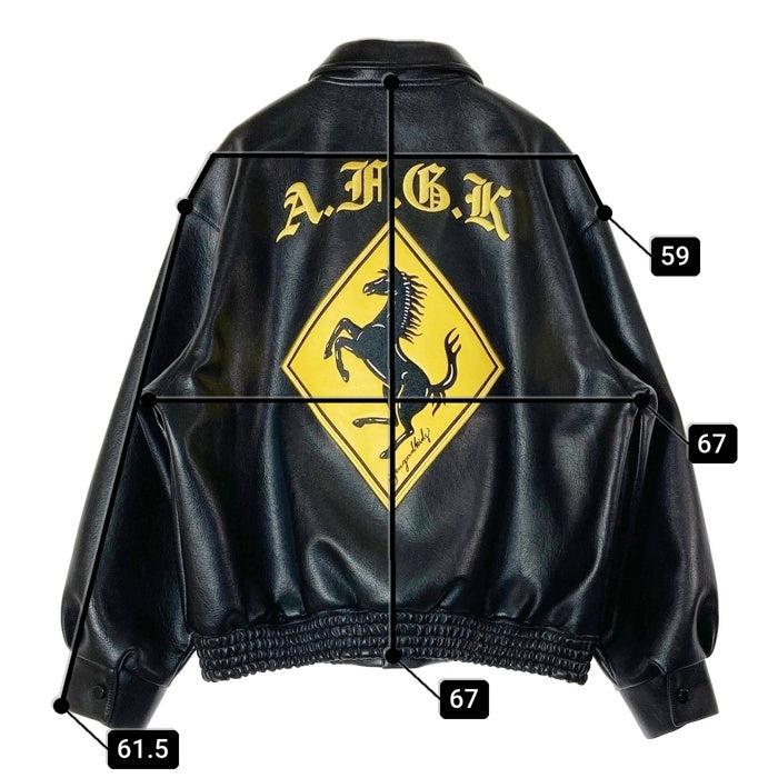 A FEW GOOD KIDS アフューグッドキッズ フェイクレザー スナップボタン ジャケット ブラック sizeM 瑞穂店