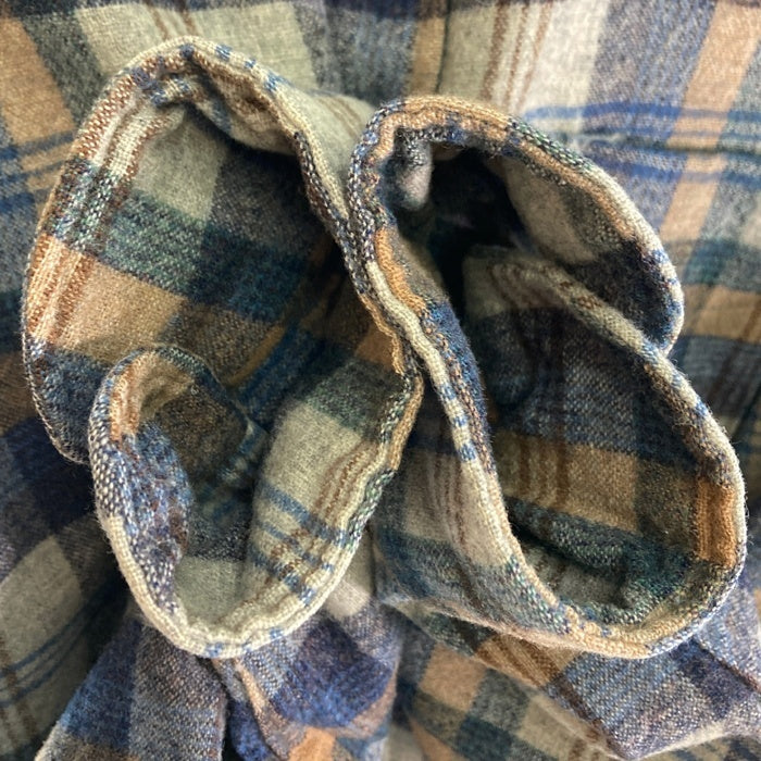 PENDLETON ペンドルトン 70's USA製 ウールシャツ 片ポケット ベージュxブルー sizeM 瑞穂店