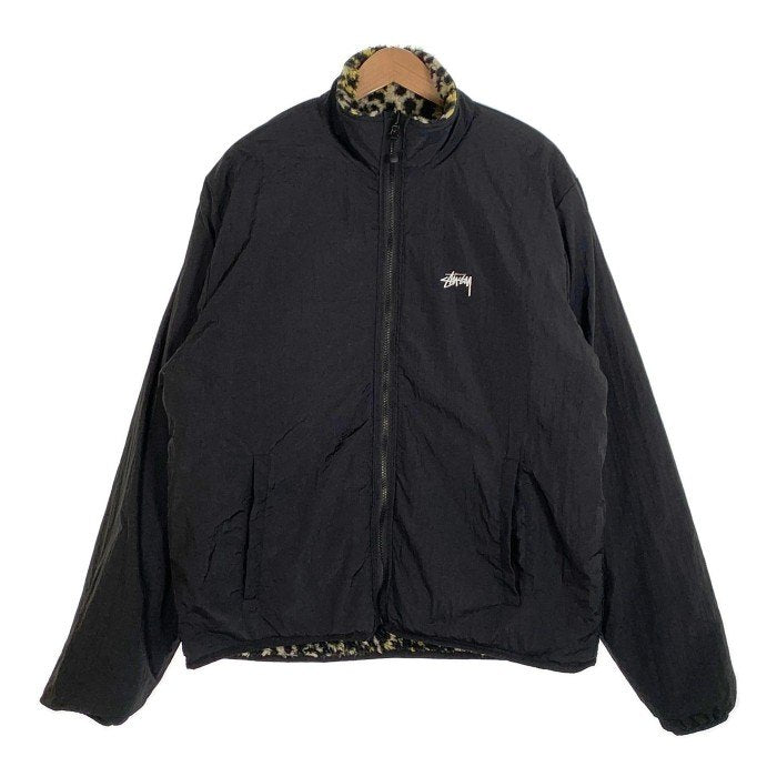 STUSSY ステューシー 23AW SHERPA REVERSIBLE JACKET シェルパ リバーシブル ジャケット フリース ナイロン イエロー ブラック 118529 Size XL 福生店