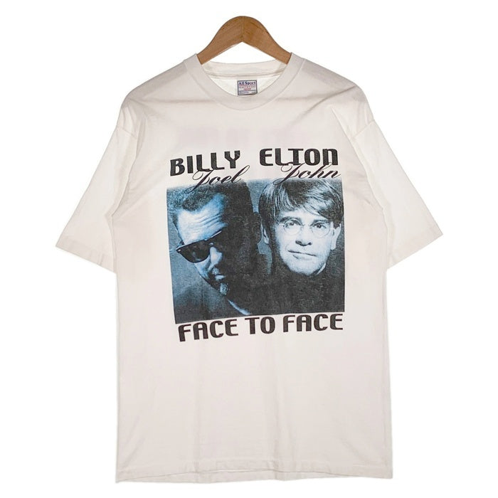 00's Billy Joel ビリージョエル Elton John エルトンジョン TOUR 2003 プリントTシャツ ホワイト All Sports Size L 福生店