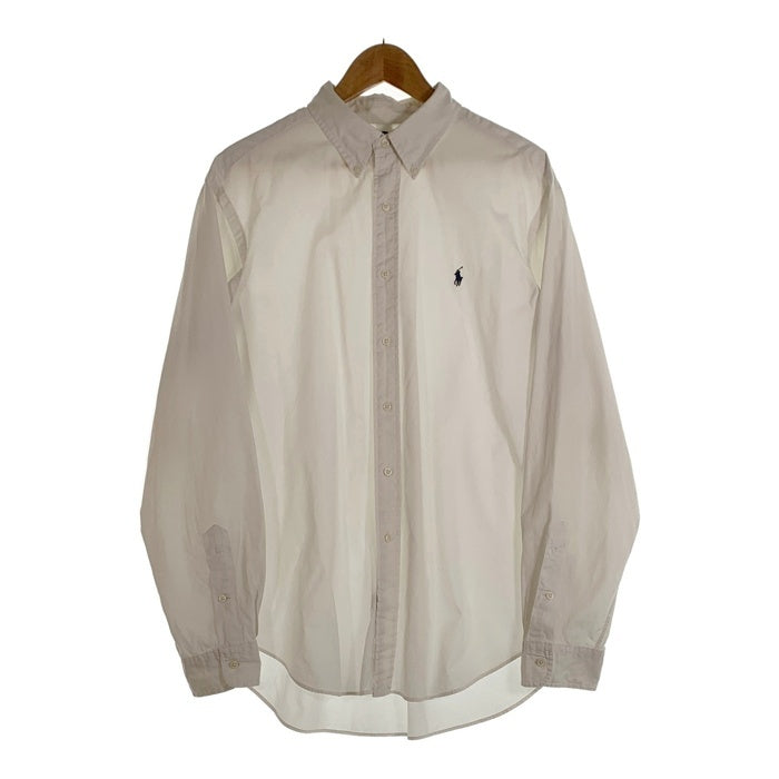 Ralph Lauren ラルフローレン CLASSIC FIT コットン ボタンダウンシャツ 長袖 ホワイト Size XL 福生店