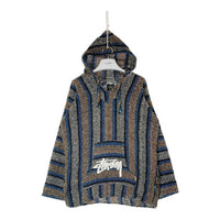 STUSSY ステューシー MEXICAN RAG PARKA メキシカンパーカー ブルー sizeL 瑞穂店