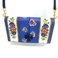 TORY BURCH トリーバーチ フローラル柄 ショルダーウォレット ブルー 瑞穂店