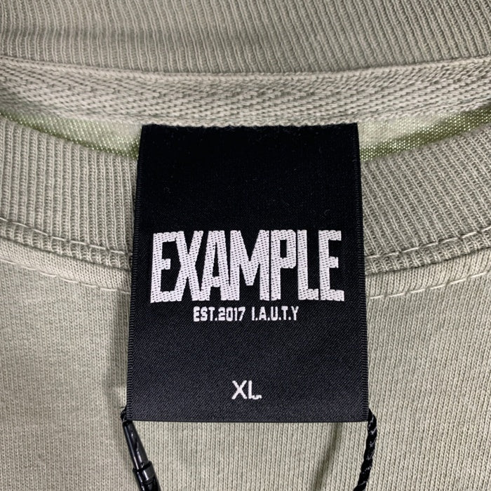 EXAMPLE エグザンプル JESUSIS L/S TEE ジーザス プリント 長袖 Tシャツ ロンT カーキ ex24aw-to-0006 Size XL 福生店