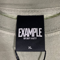 EXAMPLE エグザンプル JESUSIS L/S TEE ジーザス プリント 長袖 Tシャツ ロンT カーキ ex24aw-to-0006 Size XL 福生店
