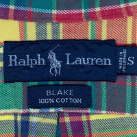 Ralph Lauren ラルフローレン BLAKE ボタンダウン フランネルチェックシャツ イエロー Size S 福生店