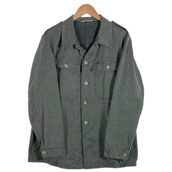 SWISS ARMY スイス軍 デニム 長袖 ミリタリー ワークジャケット グレー Size L相当 福生店
