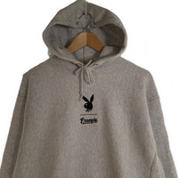 EXAMPLE エグザンプル PLAYBOY プレイボーイ プルオーバー フーディー パーカー アッシュグレー Size XL 福生店