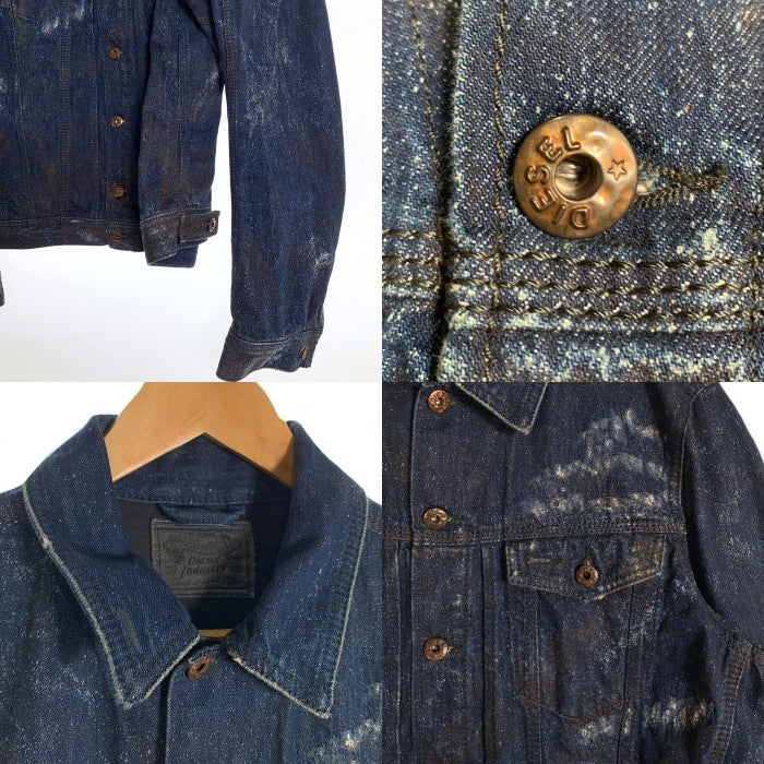 DIESEL ディーゼル ダメージ加工 デニムトラッカージャケット インディゴ Size L 福生店