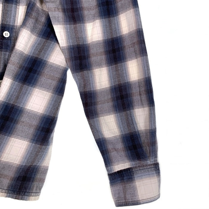 NEIGHBORHOOD ネイバーフッド 21SS B&C C-SHIRT コットンチェックシャツ 長袖 ネイビー ホワイト 211ARNH-SHM03 Size L 福生店