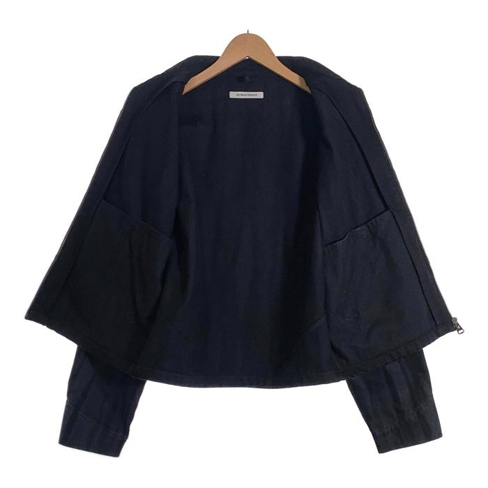 NO MAINTENANCE ノーメンテナンス Black Mechanic Jacket メカニックジャケット ジップアップ ブラック ウォッシュ加工 Size M 福生店